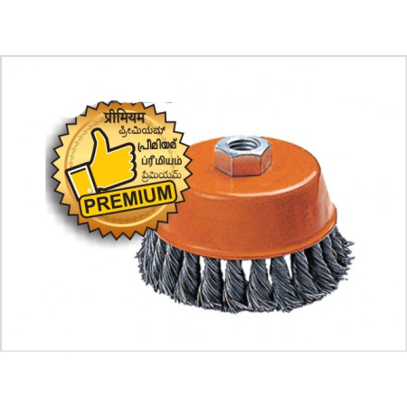 PREMIUM CUP BRUSH TWISTED SILVER